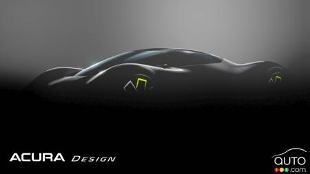Le concept Acura Electric Vision Design Study, de profil
